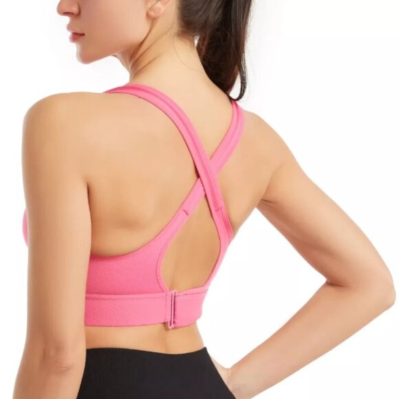 Women Sports Bras Tights Crop Top Yoga Vest - Picture 2 of 4